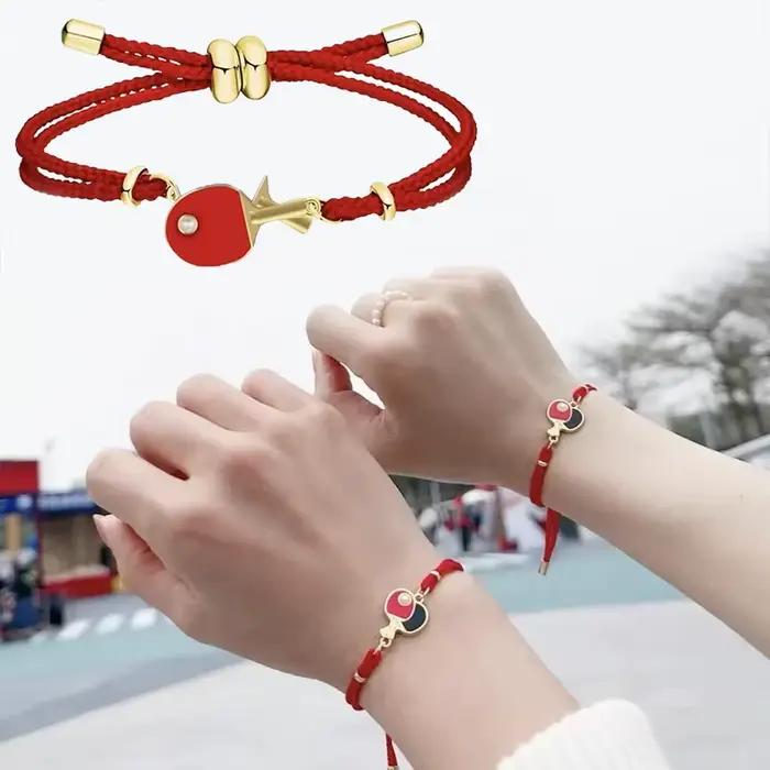 Bracelet Souvenir de Tennis de Table pour Femme – Bijou Polyvalent au Design Unique et Personnalisé – Cadeau Commémoratif