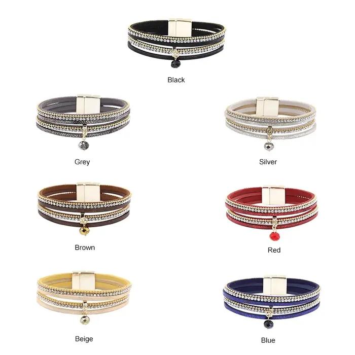 STRATHSPEY – bracelet en cuir strass pour femme