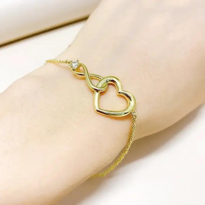 INS – bracelets à breloques en forme de cœur pour femmes
