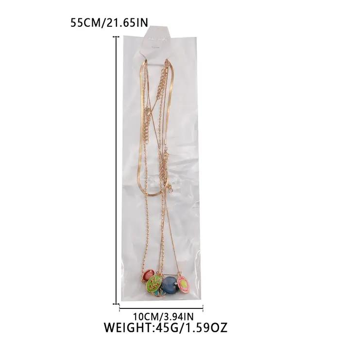 Collier multi-couches tendance pour femme avec pendentif émail coloré