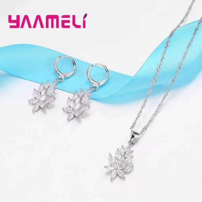 Ensemble de bijoux de luxe en argent Sterling 925 pour femmes