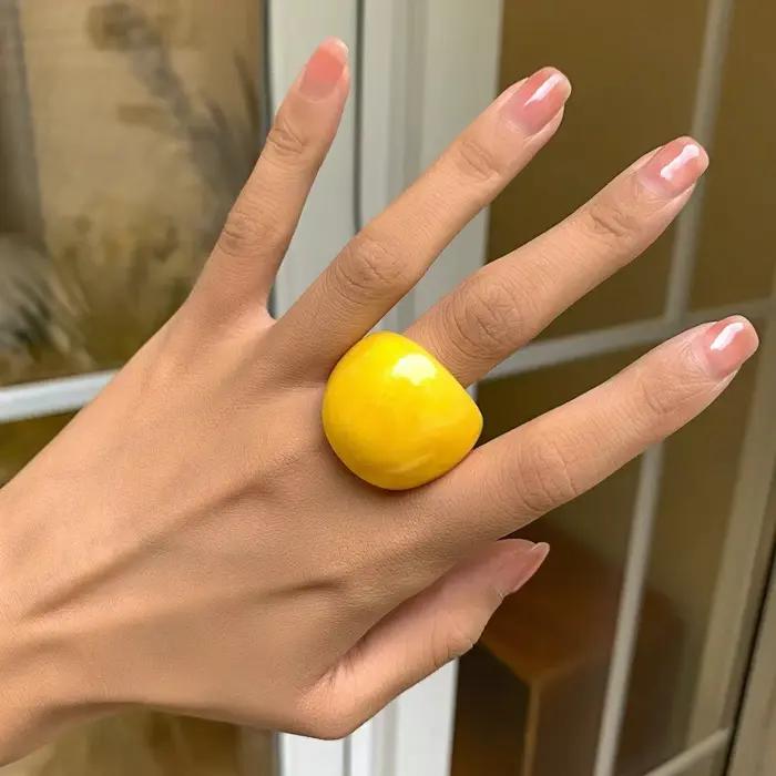 Bague ronde à la mode européenne et américaine