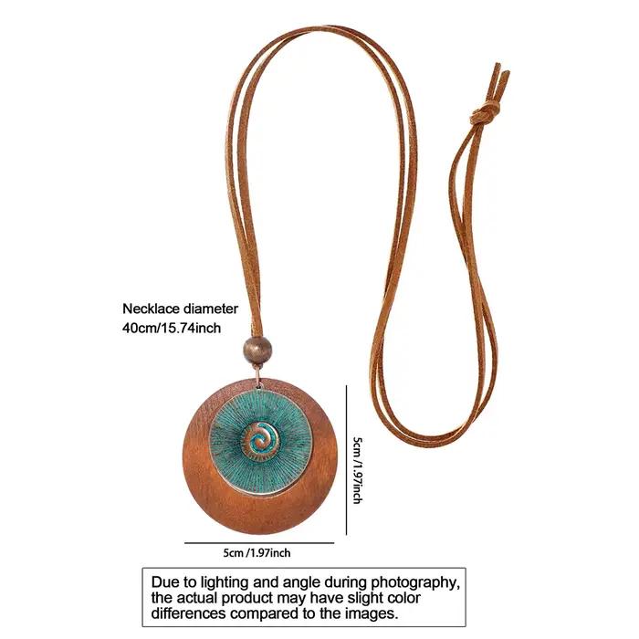 Ensemble de bijoux vintage bohème spirale verdigris pour femmes occasions spéciales collier boucles d'oreilles