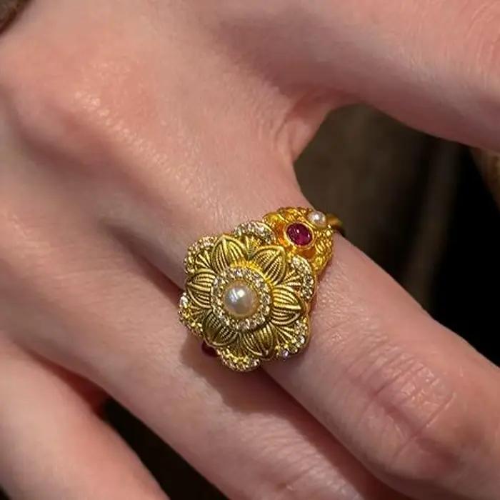 Bague classique antique en or pour femme