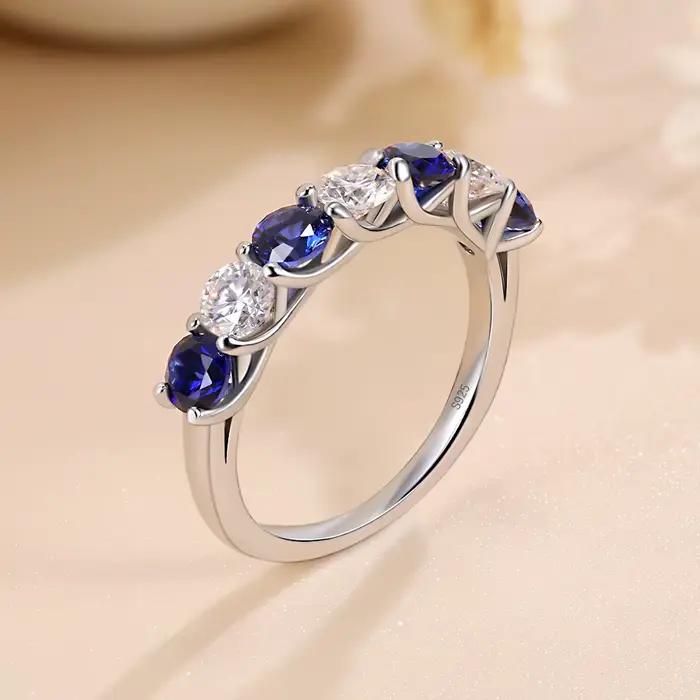 Bague de mariage en moissanite Pretty Beauty 3