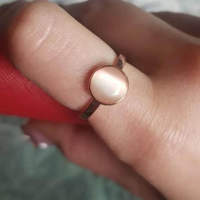 Bagues en pierre opale oeil de chat pour femmes Style coréen couleur or Rose de qualité supérieure m