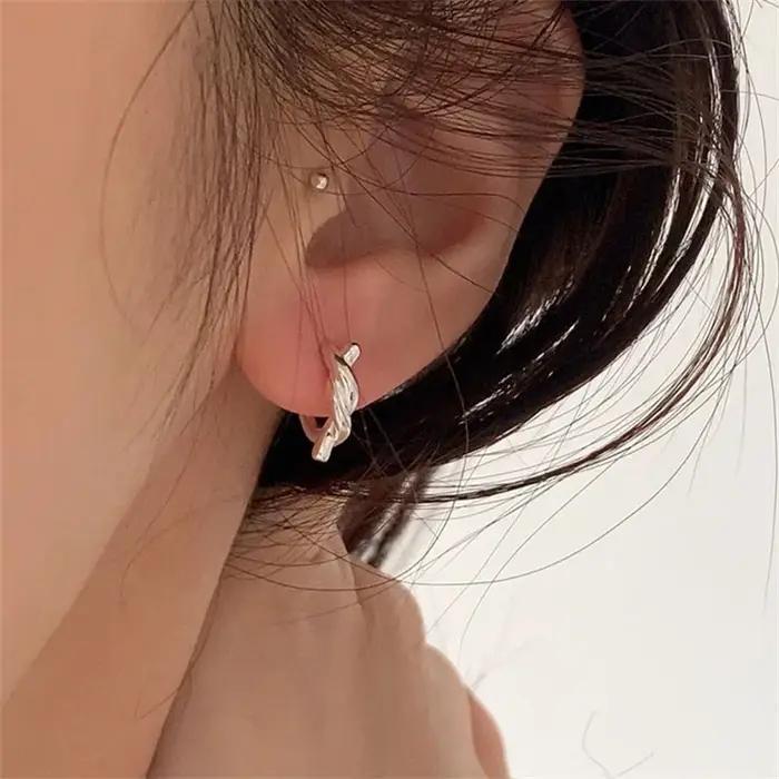 Boucles d'oreilles circulaires en argent Sterling S925 pour femmes