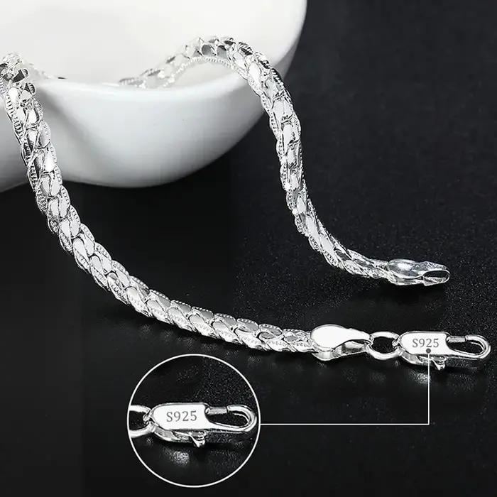 Bracelet en argent Sterling 925 pour femmes et hommes