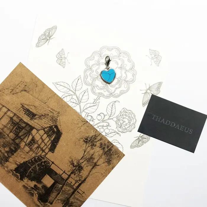 Pendentif à breloque éternelle cœur bleu pour femmes