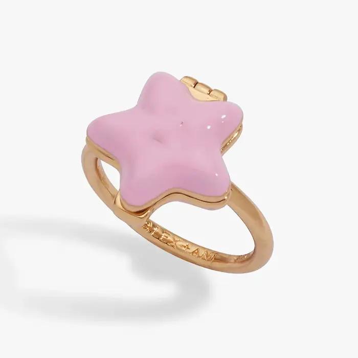 Collier Cœur Ouvert/fermé avec Pendentif Bague pour Femme