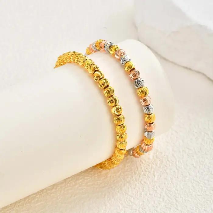 Bracelet de luxe en perles tricolores pour femmes