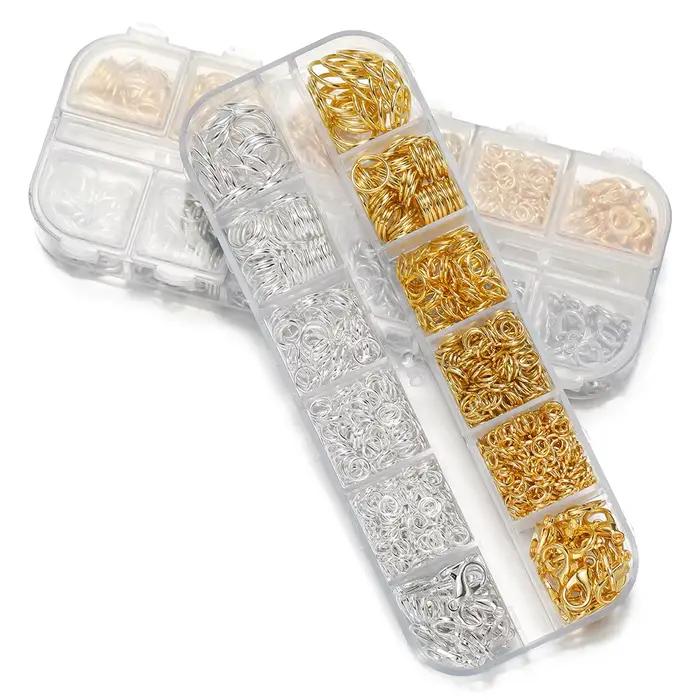 930 pièces/boîte Kits de résultats de bijoux anneaux de saut ouverts fermoirs à homard crochets pinces à épiler pour