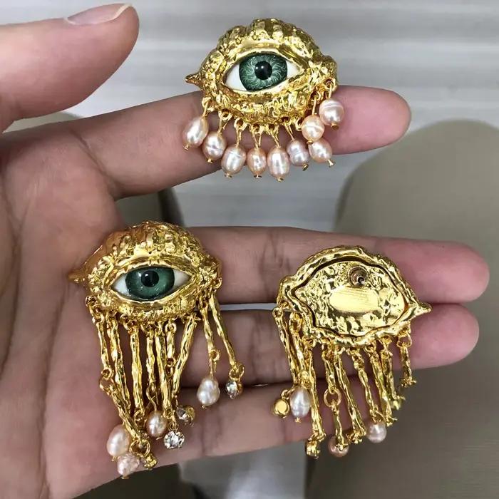 Boucles d'oreilles Vintage yeux de démon pour femmes