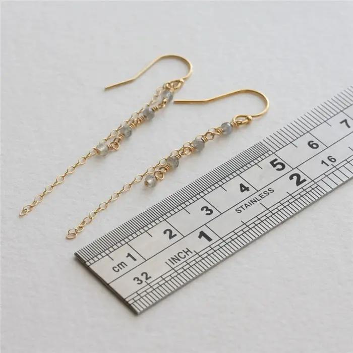 Boucles d'oreilles Vintage en pierre de lune naturelle pour femmes