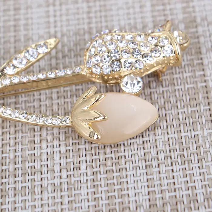Broche œil de chat en cristal de haute qualité, grande broche classique incrustée de diamants pour robe de mariée, fleur, 3 pièces/sac