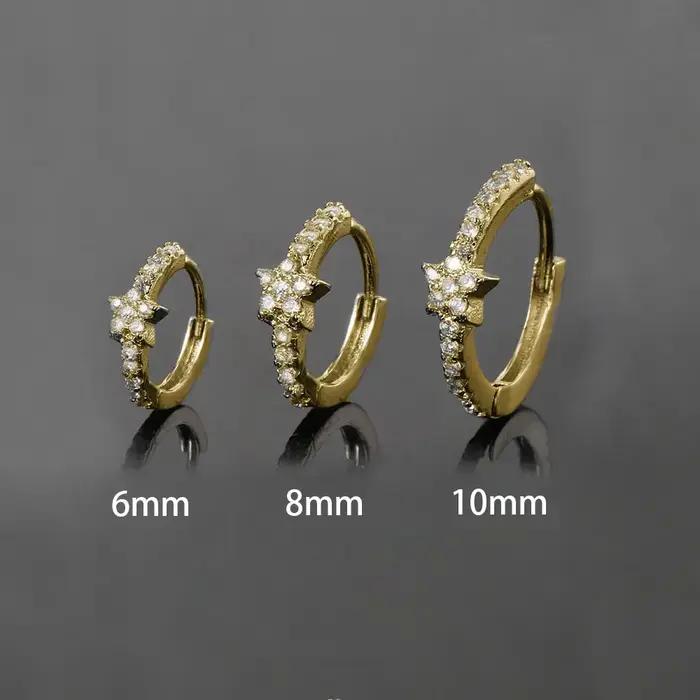 Rook Piercing étoile cerceau boucle d'oreille conque Helix Tragus Lobe oreille Cartilage