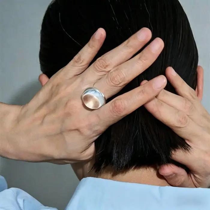 Bagues de luxe en cristal transparent blanc pour femmes