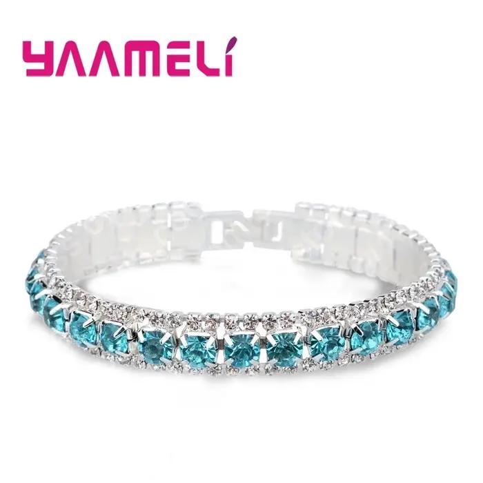 Bracelet en zircone cubique 14 couleurs moderne pour femmes occasions spéciales style à la mode