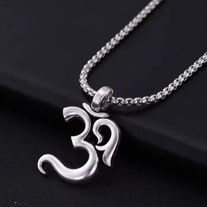 EUEAVAN Collier Pendentif Om Vintage pour Yoga