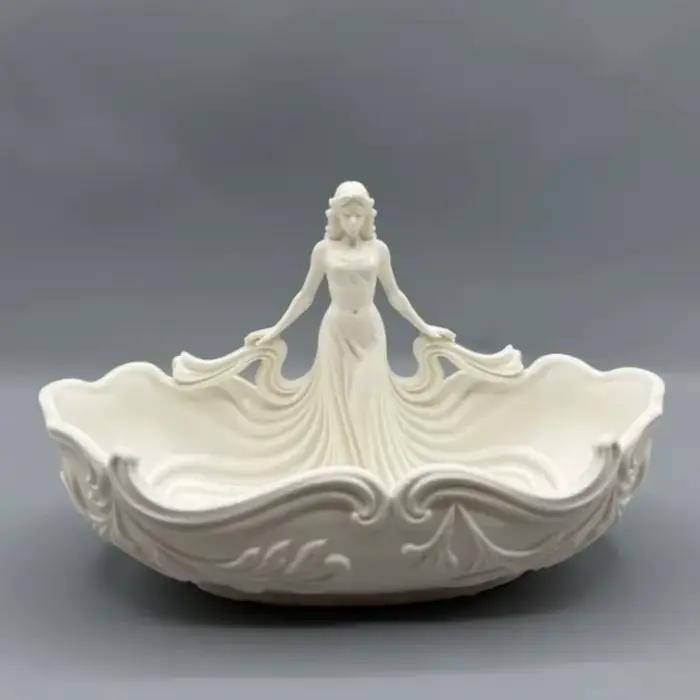 Plateau de rangement élégant pour bijoux, plateau de bureau simple en forme de statue, plateau de décoration pour entrée, plateau de bureau à domicile
