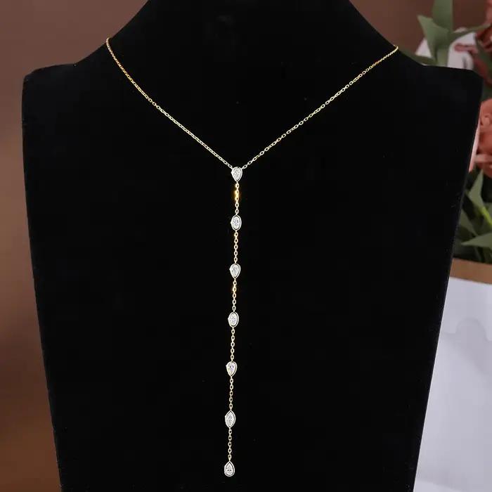 Collier Lariat Multi-Formes en Moissanite pour Femme