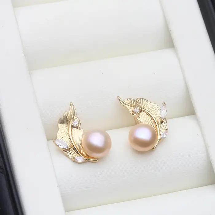 Boucles d'oreilles en perles naturelles d'eau douce style Bohème pour femmes occasions spéciales fiançailles