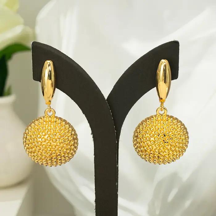 Parure de bijoux africains plaqués or 18 carats GZJPEI pour femme – Collier