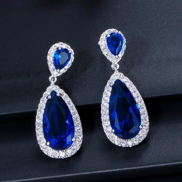 Pera-Boucles d'oreilles élégantes en argent pour femme