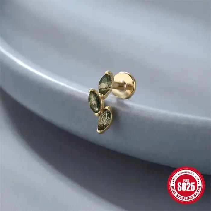 AIDE – boucles d'oreilles en agate naturelle