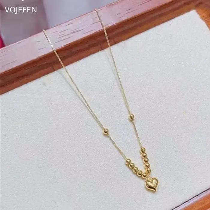 Ensembles de bijoux en or véritable 18 carats pour femmes