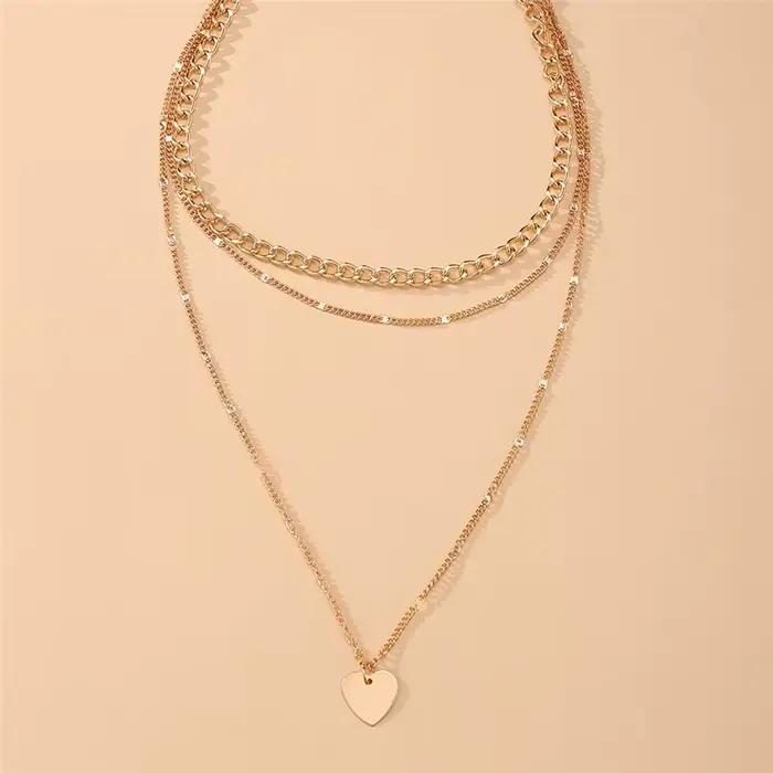 Collier Vintage sur le cou, couleur or, bijoux pour femmes, accessoires superposés pour vêtements de filles, cadeaux esthétiques, pendentif à la mode