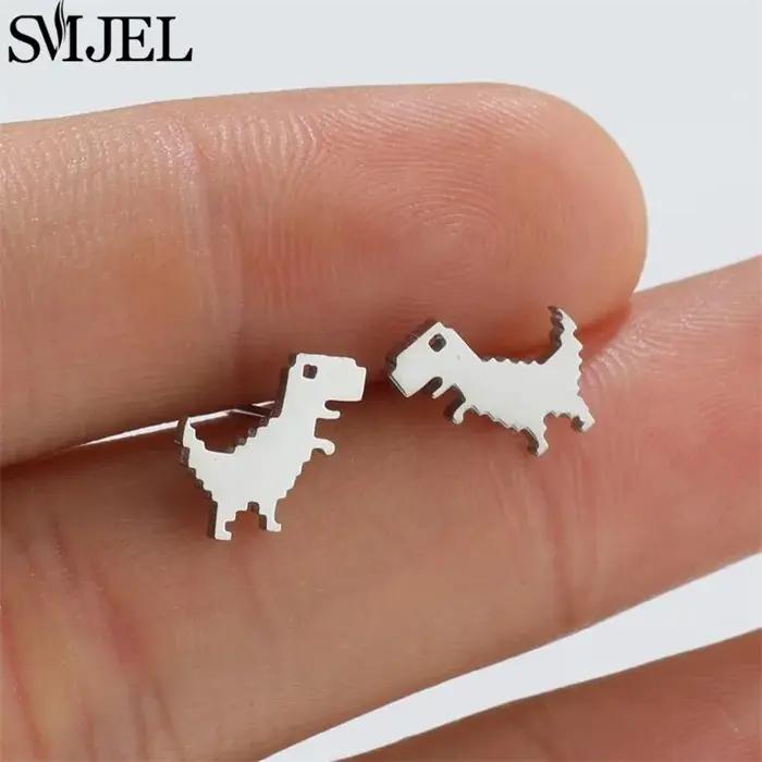 Boucles d'oreilles dinosaure Design Animal de dessin animé pour filles