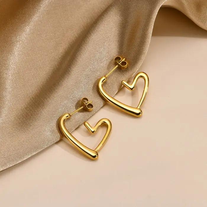 Boucles d'Oreilles Chic en Forme de Cœur