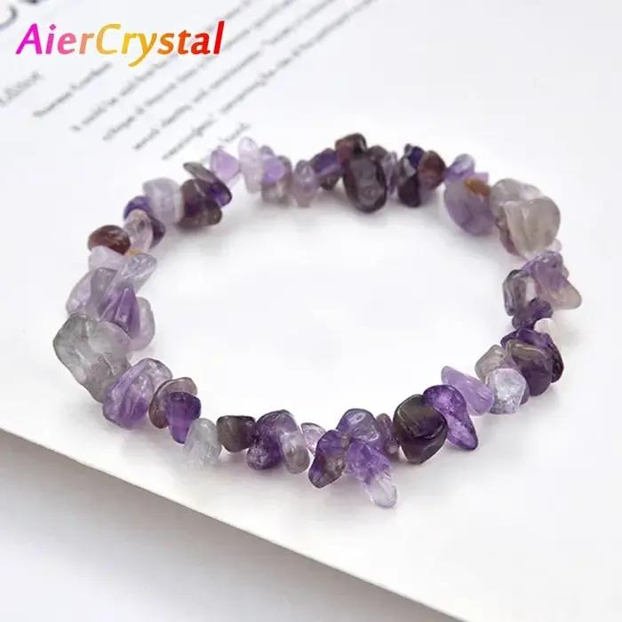 Bracelet en pierre de cristal naturel pour femmes