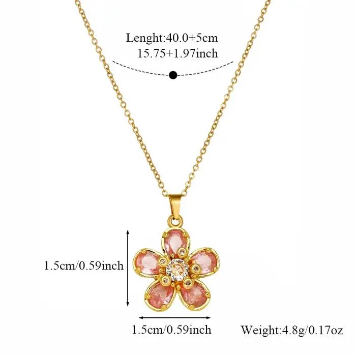 EILIECK Collier et Boucles d'Oreilles de Luxe en Zircon Cubique Brillant