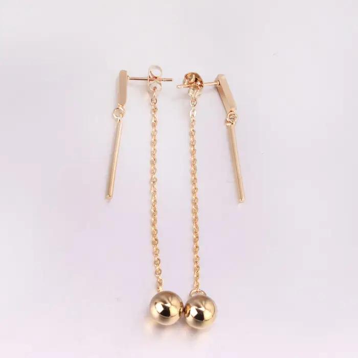 LUXUSTEEL – boucles d'oreilles dorées à la mode pour femmes