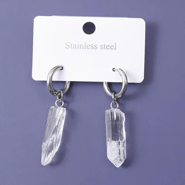Boucles d'oreilles en cristal de couleur claire