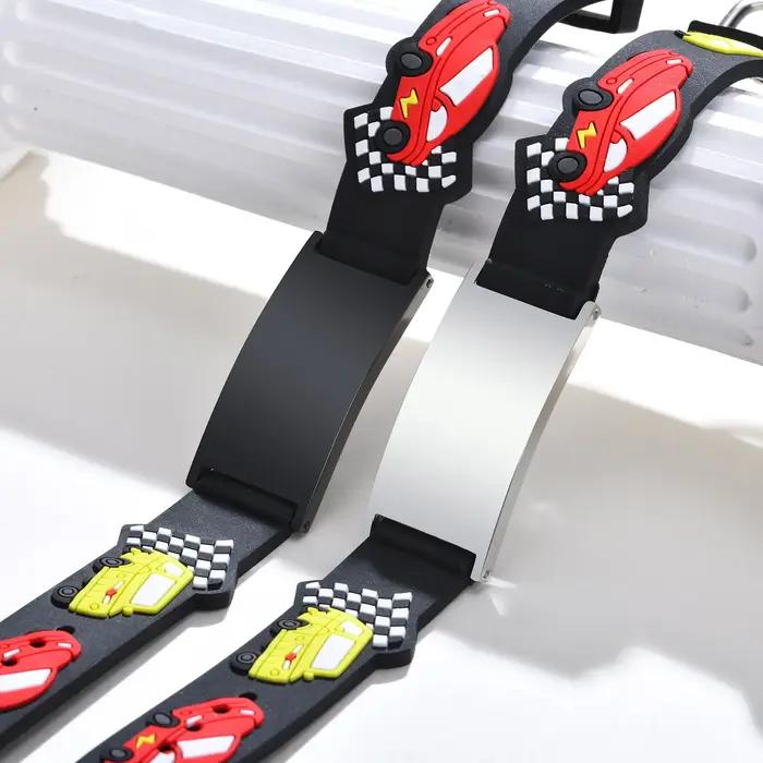 Bracelet personnalisé avec nom et barre d'identification