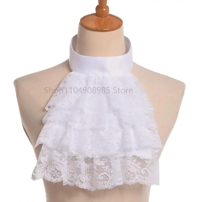 Jabot – faux col victorien Vintage en dentelle à volants