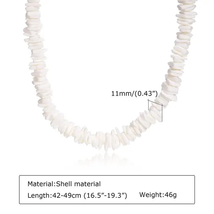 Collier bohème en chaîne de coquillage de Puka