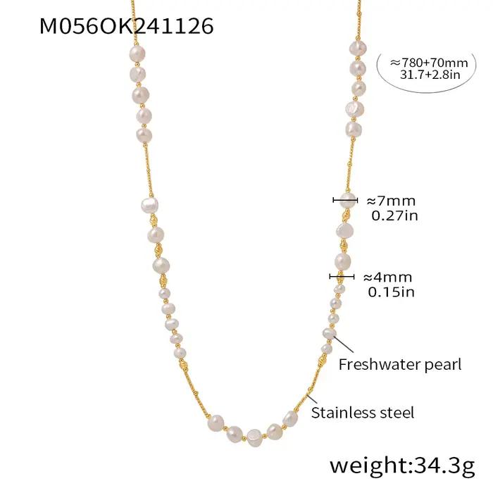 Collier de perles d'eau douce naturelles pour femmes