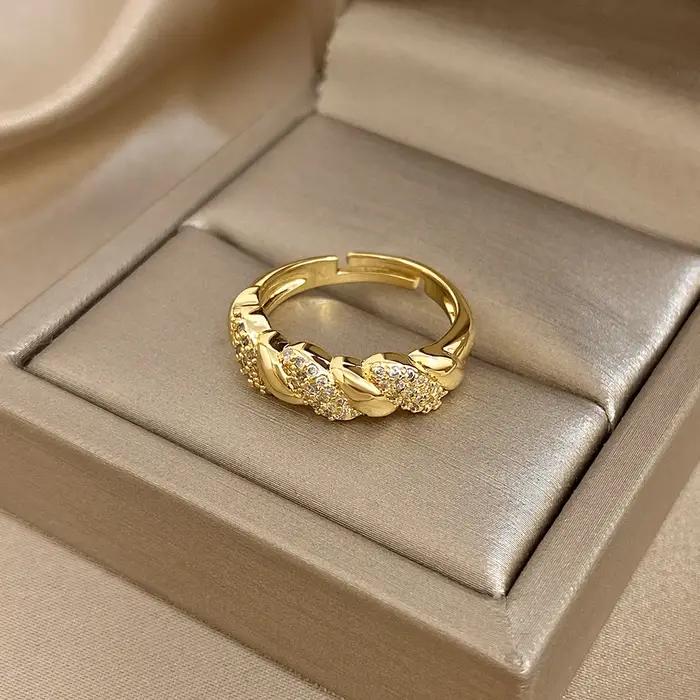Freetry – bague géométrique Vintage plaquée or pour femmes