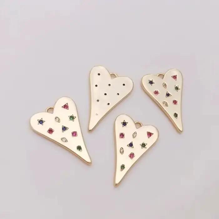 Pendentif Cœur En Or Véritable 14 Carats À Personnaliser Collier Bijoux Occasions Spéciales