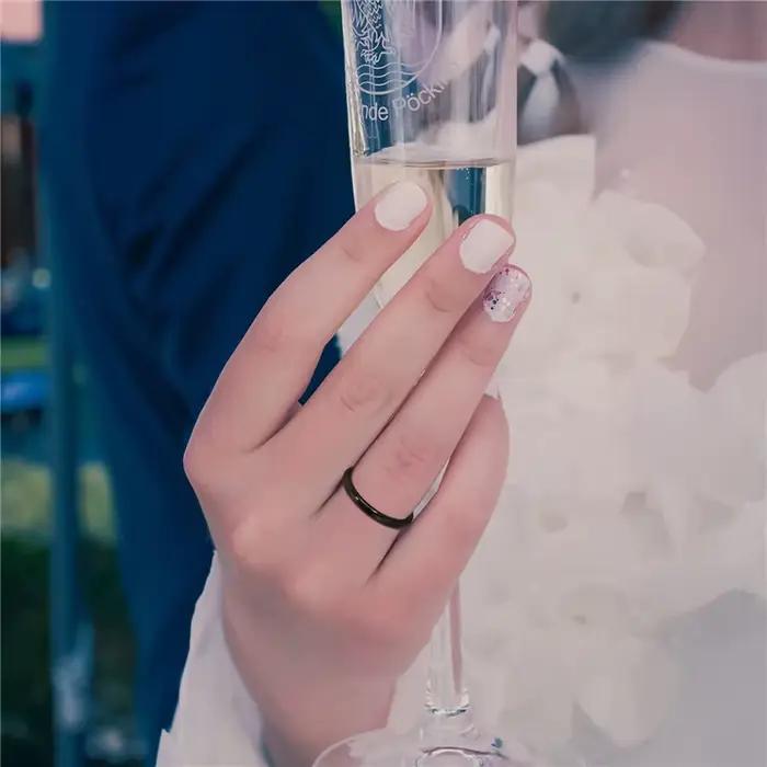 Bague en tungstène TIGRADE pour femmes, classique, argent noir or rose, tracker de fitness, pour événements et quotidien