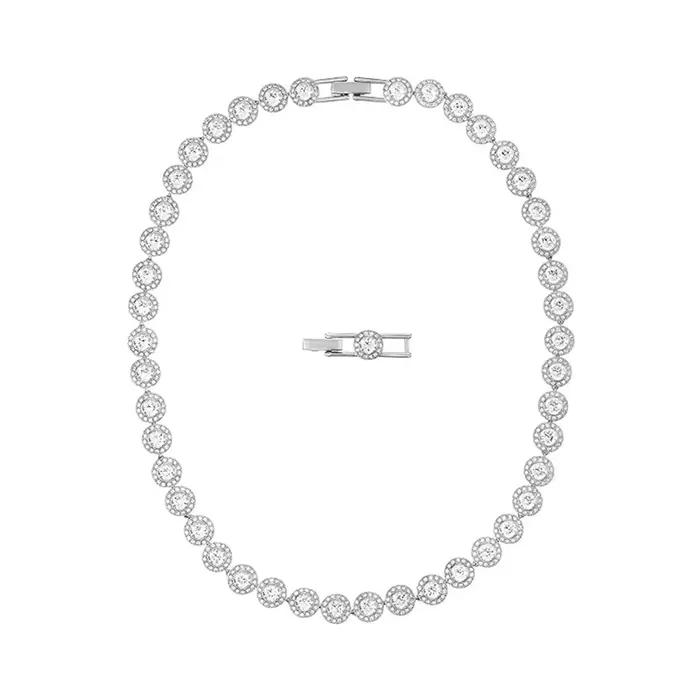 Nouveauté 2026 : Parure de bijoux assortie (bracelet, boucles d'oreilles, collier) - Collier, boucles d'oreilles et bracelet en cristal cœur marin haut de gamme, idéal pour les soirées