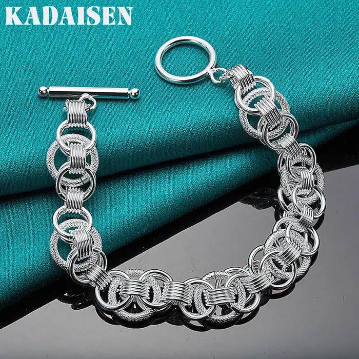 Bracelet à vis en argent sterling 925 pour femme et homme