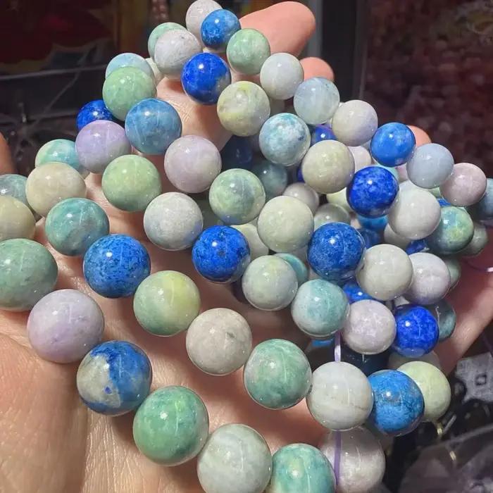 Bracelet de perles rondes en Hackmanite naturelle du Brésil