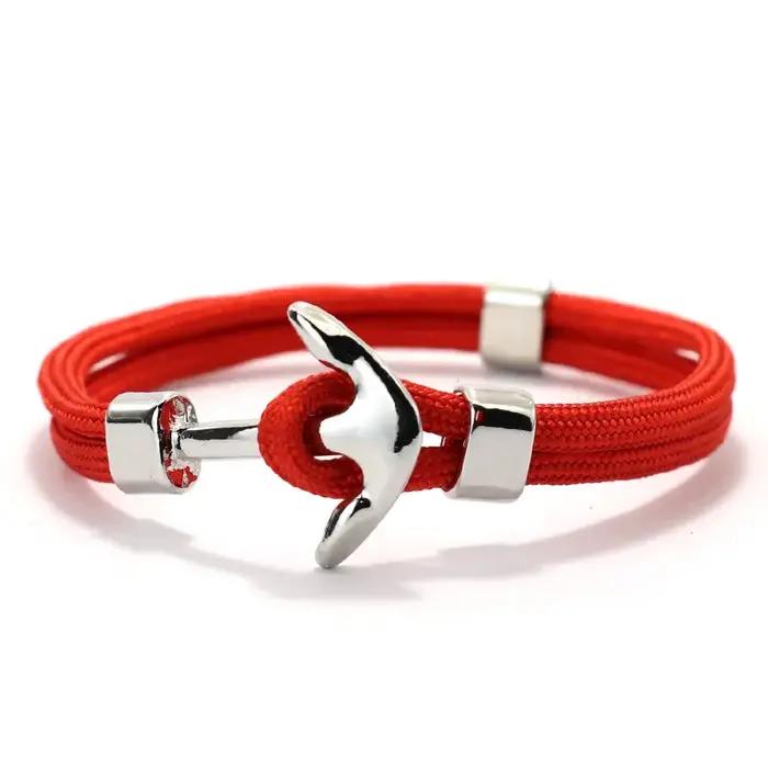 Nouvelle mode Ancchor Bracelet pour hommes sauvetage en plein air survie Paracord Braslet nautique Wrap chaîne Braclet Pulseria Hombre Joias