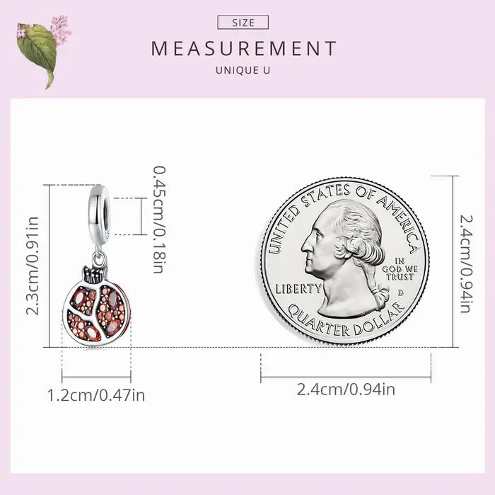 Bamoer – pendentif grenade délicat en argent Sterling 925