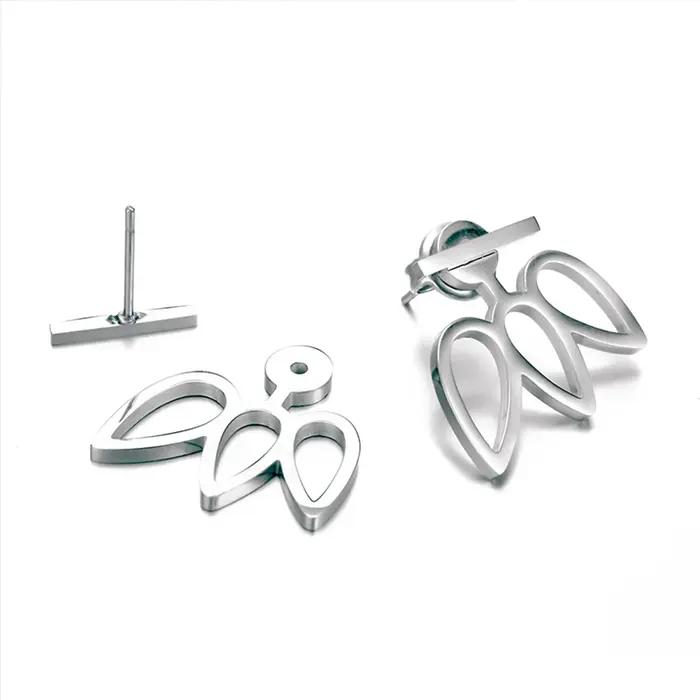 Boucles d'oreilles pour femmes EManco Fashion Maple, boucles d'oreilles géométriques brillantes en acier inoxydable, ensemble de boucles d'oreilles à rivets, boucles d'oreilles mignonnes, bijoux tenda